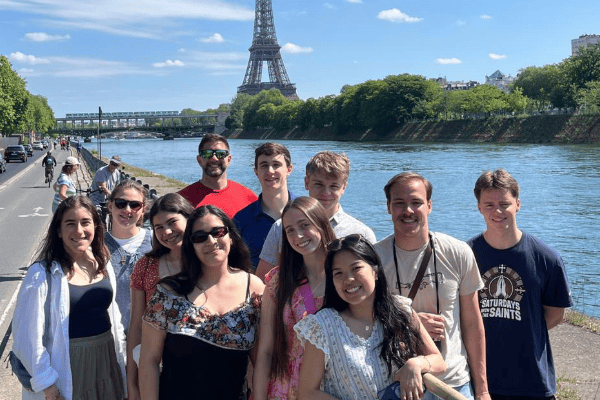 A group of students