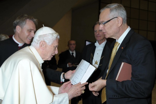 John Cavadini with Pope Benedict XVI